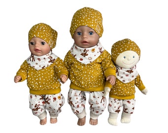 Encantador 4 piezas Conjunto de muñecas “Ciervo” en tamaño 40/43 cm