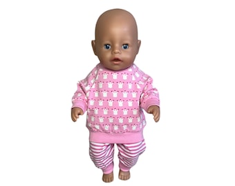 Doll pajamas “Krönchen” in size 40/43 cm