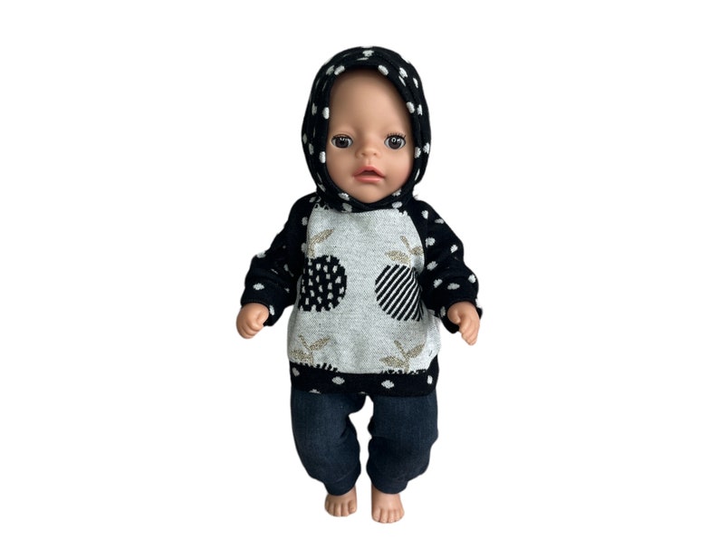 Doll hoodie Apple in size 36/38 cm image 2