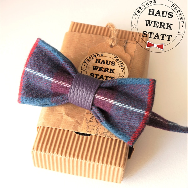 Fliege Wolle Leder verstellbar Geschenk für Männer Hochzeitsaccessoires Bräutigam