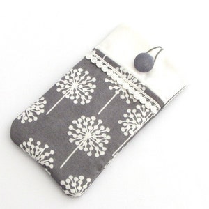 Father's Day, grey-white puss flower, smartphone mobile phone case, mobile phone sock image 1