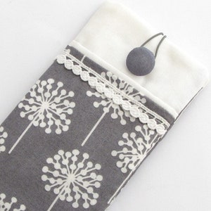 Father's Day, grey-white puss flower, smartphone mobile phone case, mobile phone sock image 2