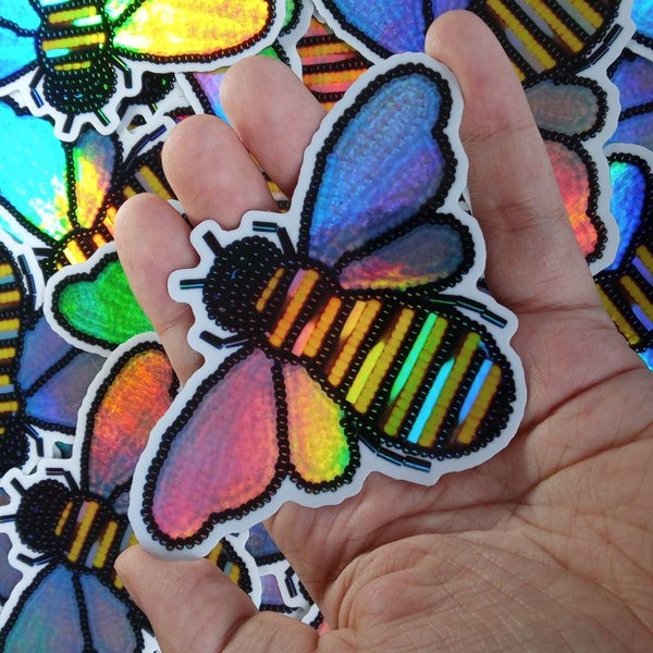 Save the Bees Holographic Stickers