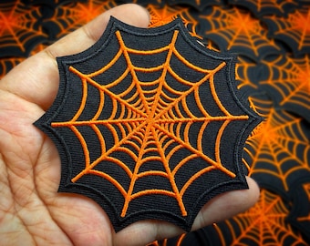 Orange spiderweb patch