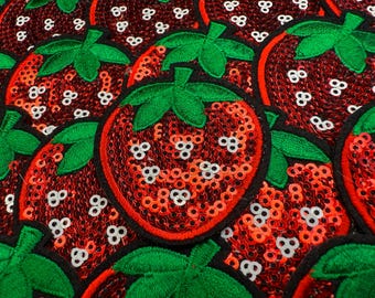Strawberry sequin patch