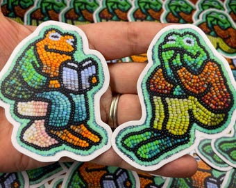 Pegatinas de rana y sapo (par)