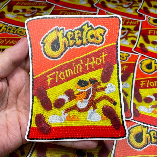 Flamin’ Hot Cheetos beadwork sticker
