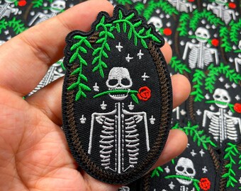 Skelett Aufnäher