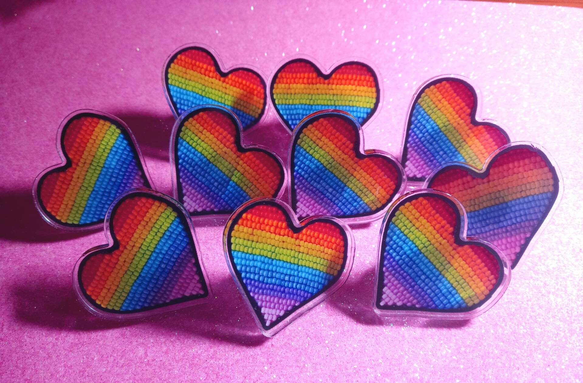 Rainbow love pin