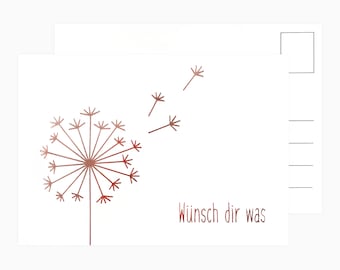 Postkarte Wünsch dir was | Geburtstagskarte modern | Glückwunschkarte minimalistisch | Karte Geburtstag Wünsche | Grußkarte schlicht
