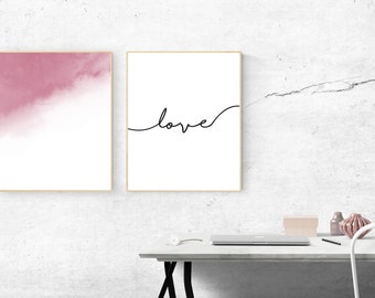 Stampa artistica "Yoga - amore", set, mindfulness