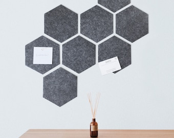 Pinnwand / Memoboard "Hexagon", 8 Stk