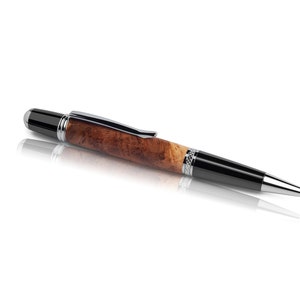 handgefertigte edle Kugelschreiber / Kuli aus Ihrem Wunschholz von Hand gedrechselt und kostenfrei verschickt Made in Germany Bild 5