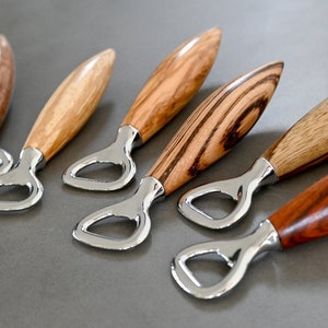 handmade bottle opener made of precious wood