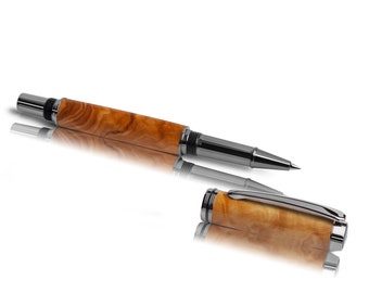 olive wood- noble rollerball pen, handcrafted  - Made in Germany