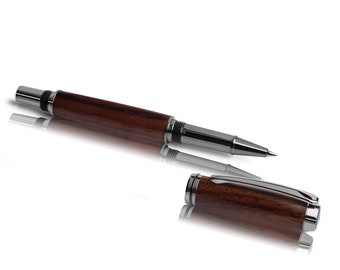 Walnut wood- noble rollerball pen, handcrafted  - Made in Germany