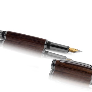 Roble pantano - pluma estilográfica noble, pluma estilográfica torneada a mano - para usted o como regalo para sus seres queridos - grabado o estuche opcional