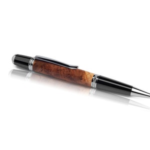 Druivenhout - elegante balpen, handgedraaid - voor jezelf of als cadeau - gravure of etui optioneel, gratis levering