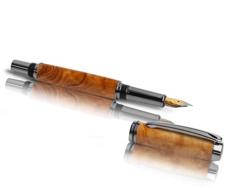 Olive wood- noble fountain pen, handcrafted  - Made in Germany