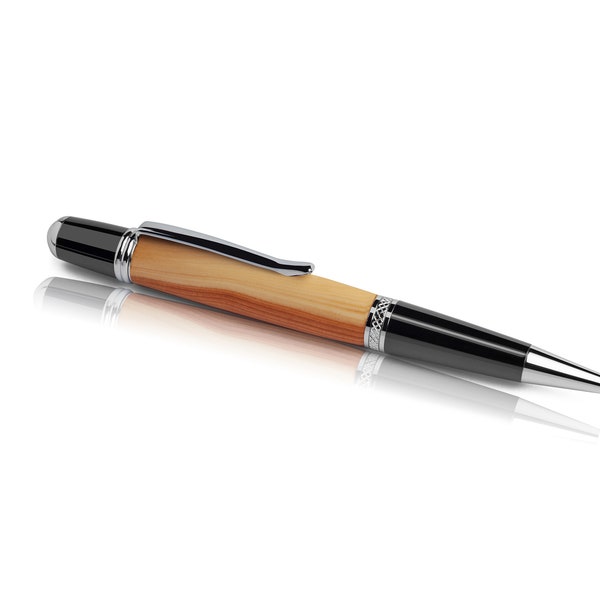 Yew wood noble ballpoint pen, handmade !!