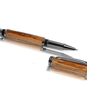 Gebouchardeerd beukenhout - elegante rollerball / rollerbalpen met de hand gedraaid, gravure of etui optioneel, gratis levering, ideaal cadeau