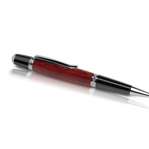 Bubinga - elegante bolígrafo, torneado a mano - para usted o como regalo - grabado o estuche opcional - entrega gratuita