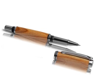 Cherry wood- noble rollerball pen, handcrafted  - Made in Germany