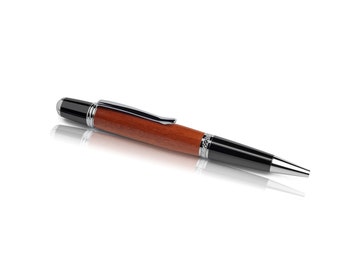 Apfelholz- edler Kugelschreiber, handgedrechselt - für sich selbst oder als Geschenk - Gravur oder Etui optional - kostenfreie Lieferung