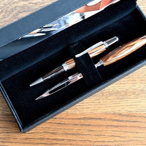 SET hecho a mano de bolígrafo y abrecartas de la madera preciosa de su elección, envío gratis
