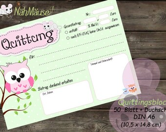 Quittungsblock Etsy