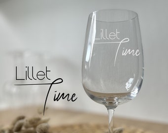 Weinglas "Lillet Time" | Glasgravur