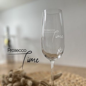 Champagne glass "Prosecco Time | Glass engraving | champagne glass