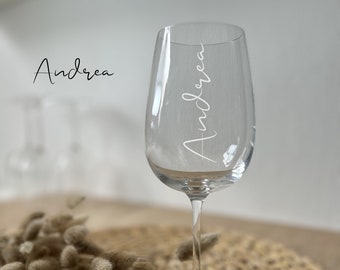 Weinglas mit Name | Glasgravur | Weinglas Personalisiert