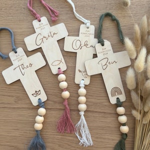 Communion cross wood with name | Communion gift idea