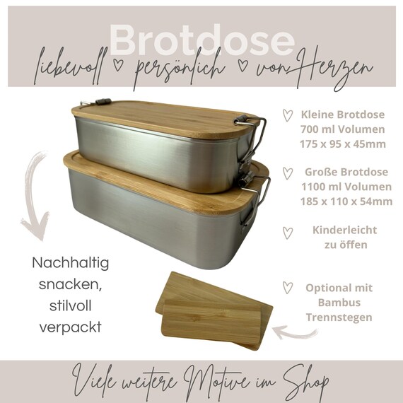 Brotdose Erzieherin Mit Herz | Trinkflasche | Edelstahl Mit Bambus |  Lunchbox | Vesperdose - Etsy