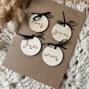 Adventskranz Zahlen 4er Set | Weihnachtsdeko | Weihnachten | Set 7