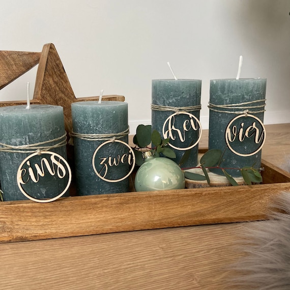 Buy Adventskranz Zahlen 4er Set | Weihnachtsdeko | Weihnachten | Set 4 Online in India