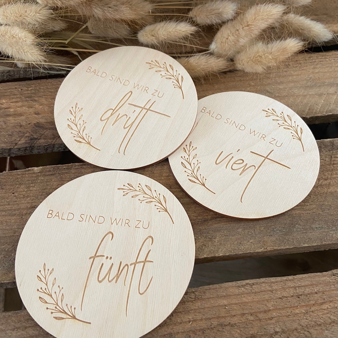 Bald sind wir zu dritt viert fünft Holzscheibe Etsy.de Bald sind wir zu dritt viert fünft Holzscheibe Etsy.de