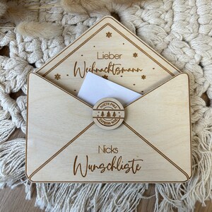 Briefumschlag für Wunschliste | Weihnachtsmann | Christkind | Weihnachten