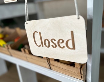 Kaufladen Schild Open/Closed | Geöffnet/Geschlossen