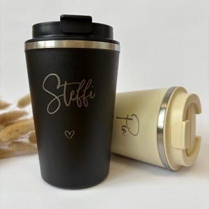 Thermobecher mit Name personalisiert | Kaffeebecher To Go | Geschenkidee