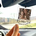 Rückspiegel Anhänger mit deinem Foto und Spruch personalisiert | Fahr vorsichtig | Autoanhänger Acryl | Geschenkidee product logo