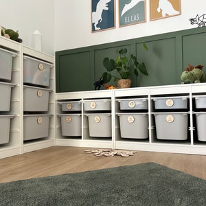 R-Z Holzschilder für Trofast Regalsystem, Kinderzimmer Organisation Bild 5