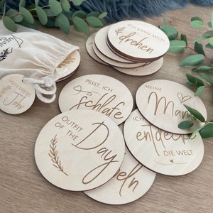 Meilensteinkarten Mein erstes Jahr | Geschenkidee zur Geburt oder Taufe | Babys erstes Jahr | Foto Requisiten | Holz