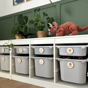 Holzschilder für zB Trofast Regalsystem | Kinderzimmer Organisation | Holz Schild | Ordnung