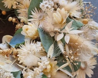 Table wreath of dried flowers, boho wreath