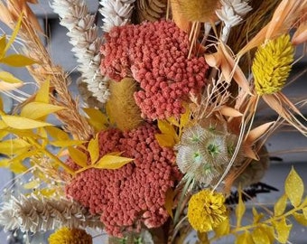 Autumn bouquet of dried flowers.