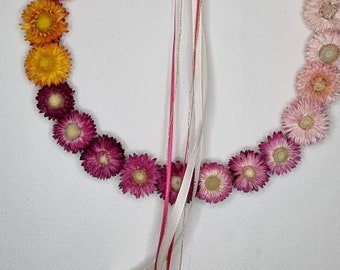 Wreath of dried flowers