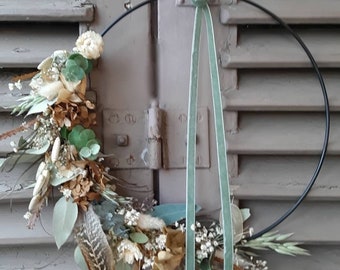 Flowerhoop, Door Wreath, Dry Flower Wreath