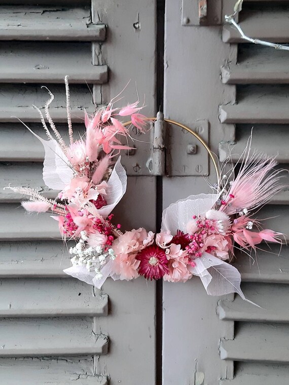 Half Wreath of Dried Flowers . - Etsy 